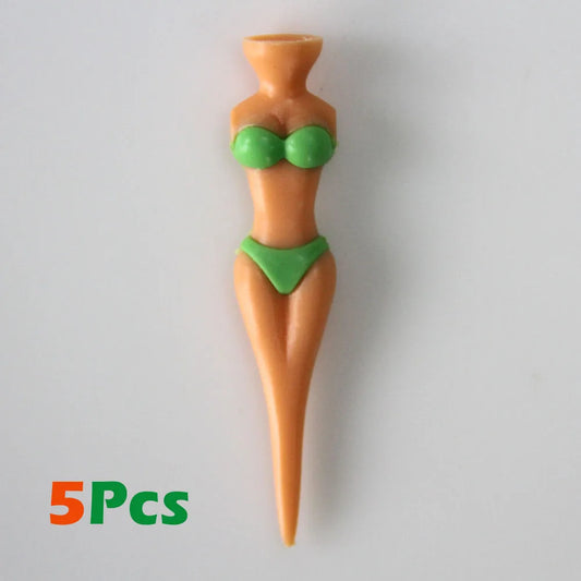 5Pc Funny Golf Tees Lady Bikini Girl Golf Tees,78 Mm Plastic Pin-Up Golf Tees,Home Golf Tees for Golf Training, Golf Accessories