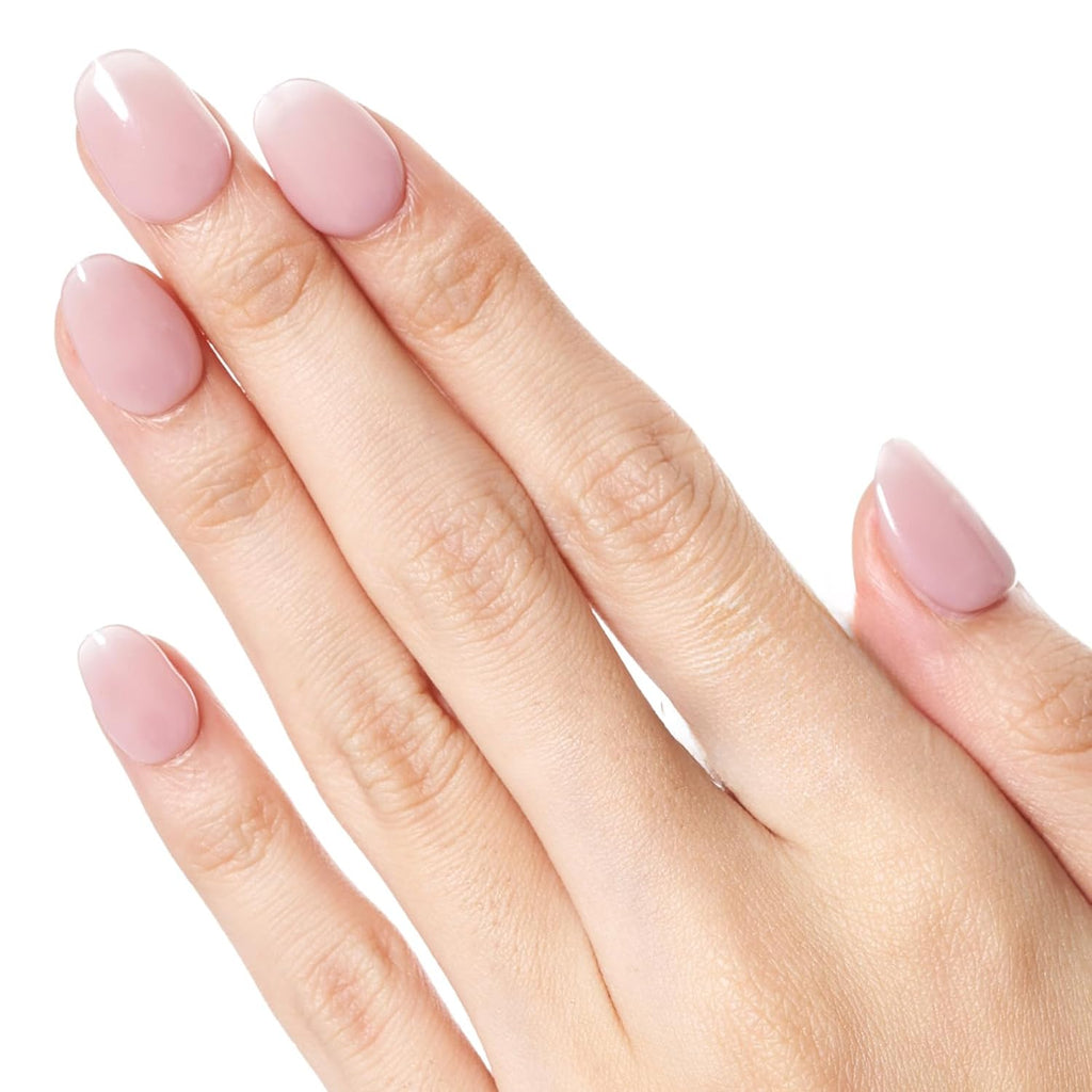Press on Nails Short Oval, Spring Summer Handmade Dried Rose Jelly Gel Glue on Nails, 24Pcs Glossy round Reusable UV Finish Fake Nails Acrylic False Nails Manicure Kits for Women