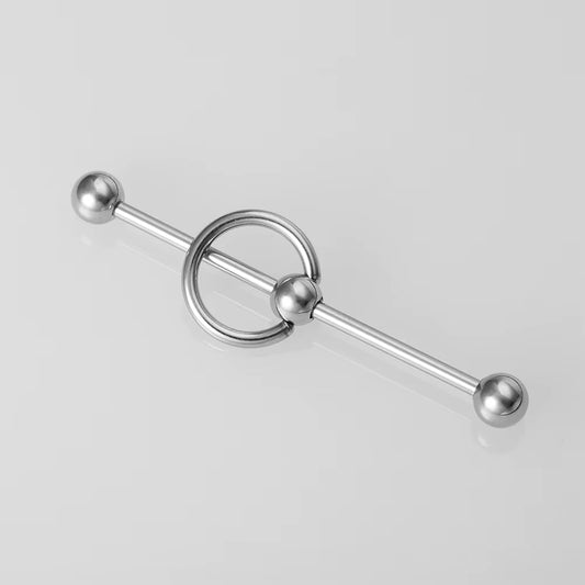 1PC New 38Mm Surgical Steel Industrial Barbell Helix Cartilage Earring Unisex Industrial Piercing CBR Body Piercing Jewelry 14G
