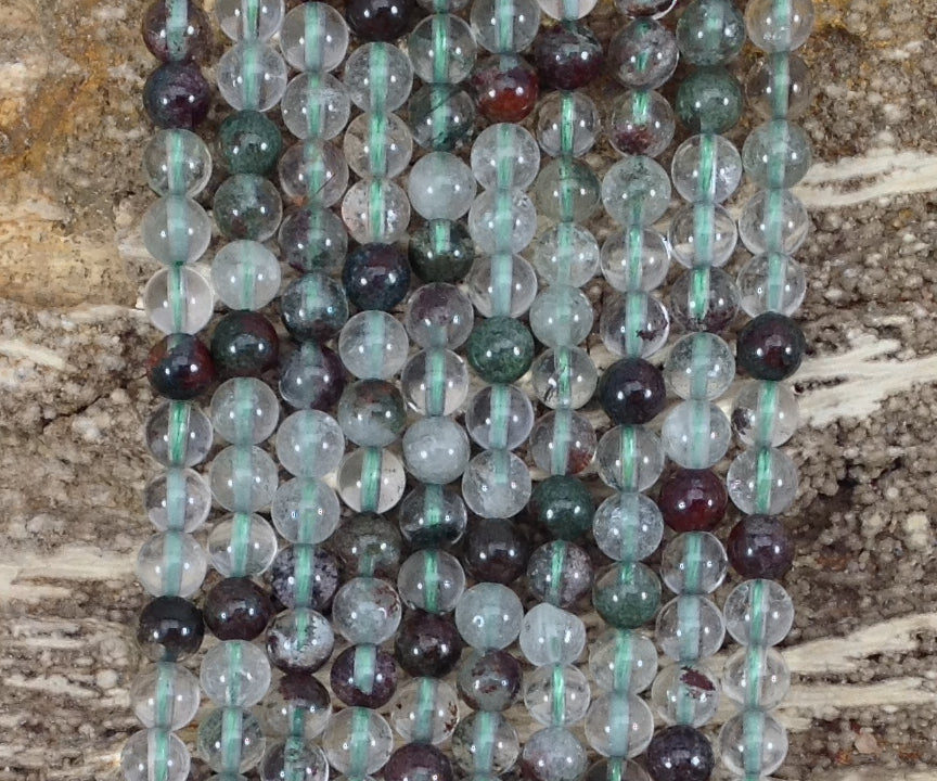 Green Phantom Quartz aka Lodolite Round